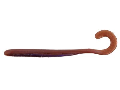 4.5" Curly Tail Worm - Oxblood Light Red Flk.