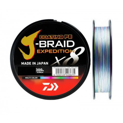 JBRAID EXPEDITION X8 0,13MM 300M MULTI COLOR