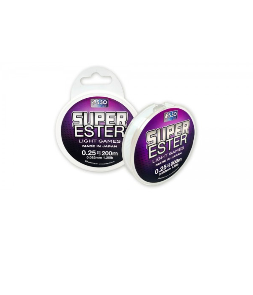 ASSO SUPER ESTER STD 200M SPOOL 0.6GO 0,128MM-WHITE FLUO