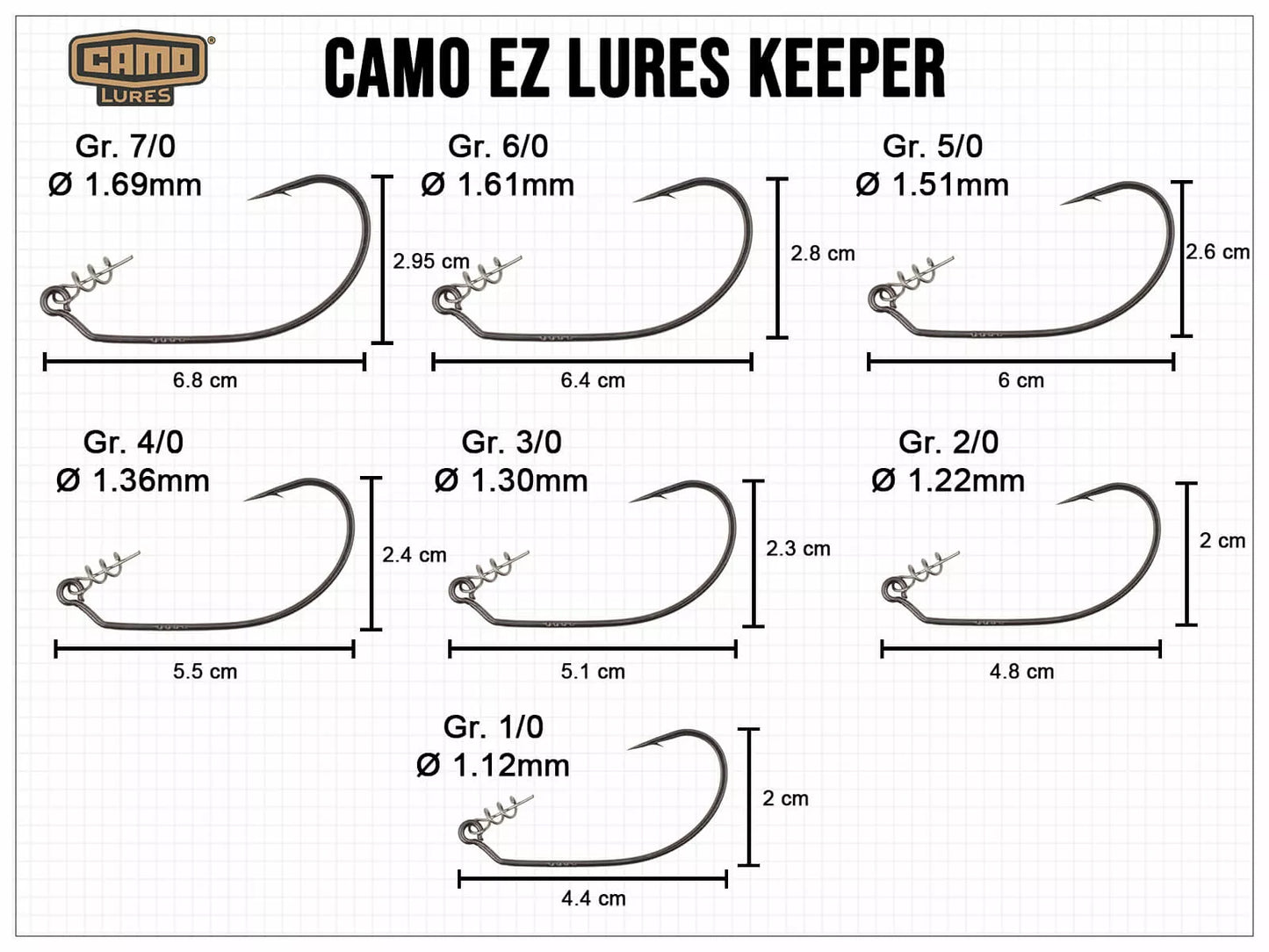 CAMO Tg Bladed EZ Lure Keeper Haken - Gr. 5/0 (3.5g)