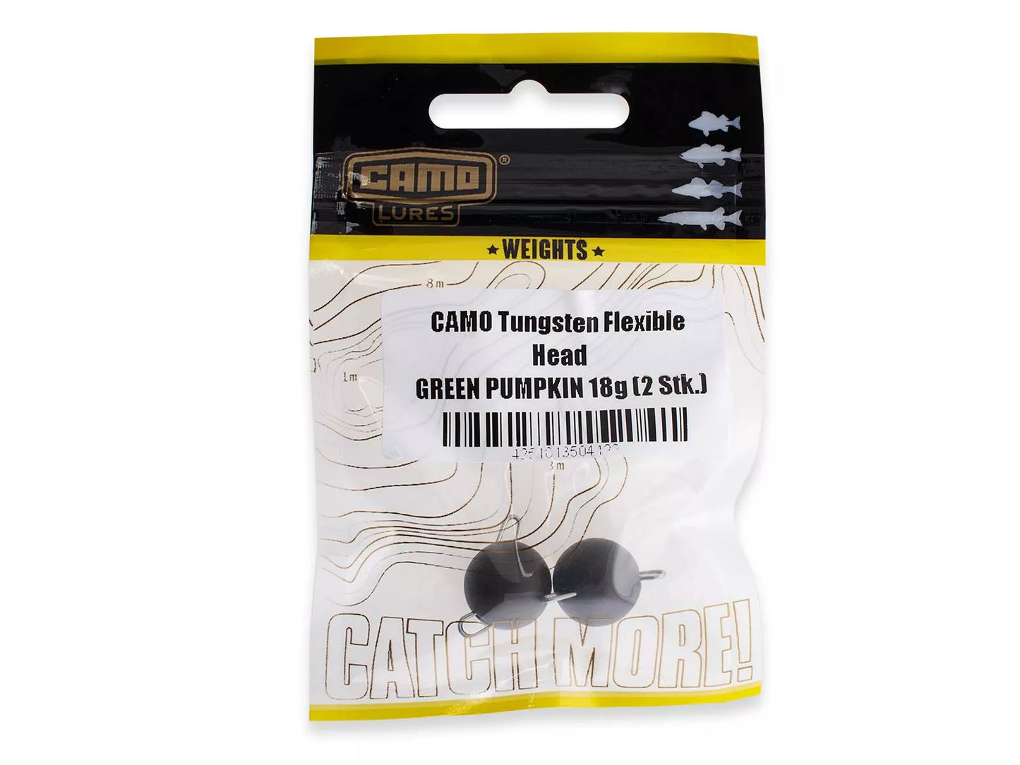 CAMO Tungsten Flex Head - GREEN PUMPKIN 1.5g (4 Stk.)