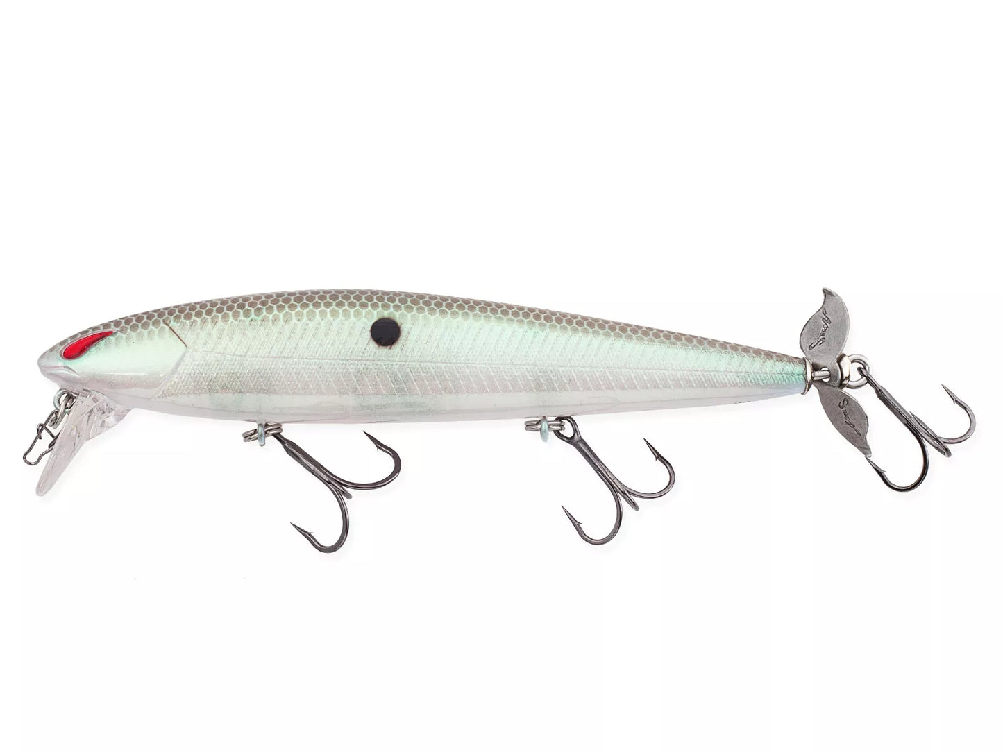 Laydown Minnow WAKE Prop Plus(394) Pearl Green Shad