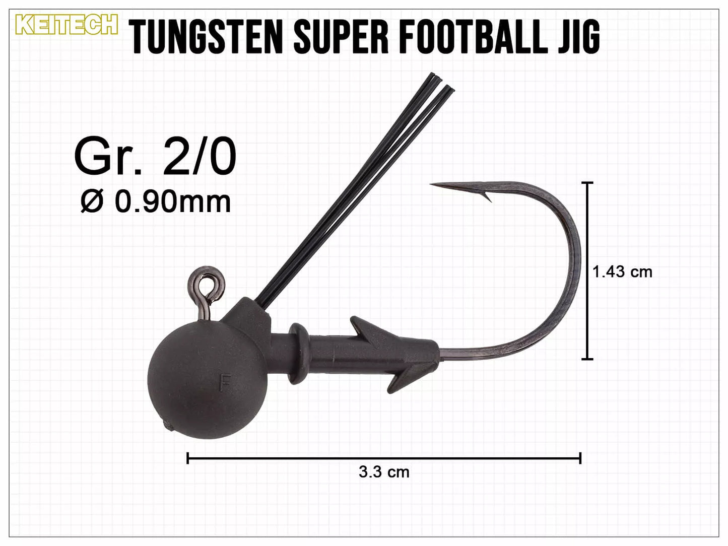 Tungsten Super Football Jig - Gr. 2/0 (9g)