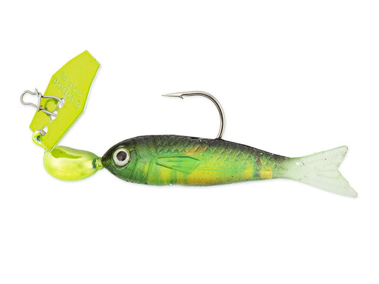 1.75 ChatterBait Flashback Mini- Chartreuse/Rainbow