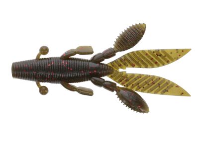 4.5" Flappin' Hog (318) Green Pumpkin Red Flk.