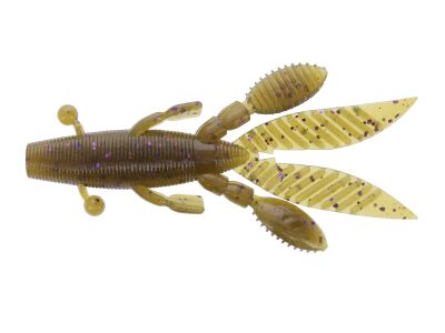 4.5" Flappin' Hog (330) Green Pumpkin Purple & Copper Fl
