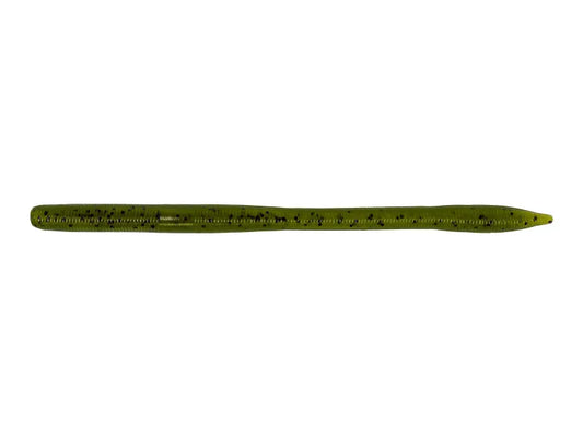 6" Sensei Worm (297) Green Pumpkin Black Flk