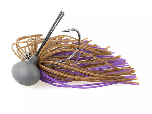 7g RUBBER JIG MODEL (VERSION 2) BROWN/PURPLE