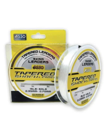 ASSO TAPERED SHOCK 5X15M SPOOL1XPVC035/065 WHITE 00
