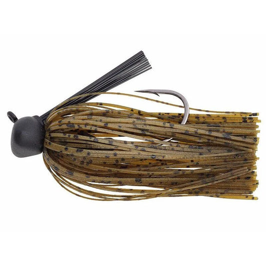 21g Crankin Football Jig (407) - Green Pumpkin Pepper