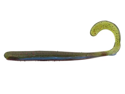 4.5" Curly Tail Worm - Aaron's Magic Red & Black Flk.