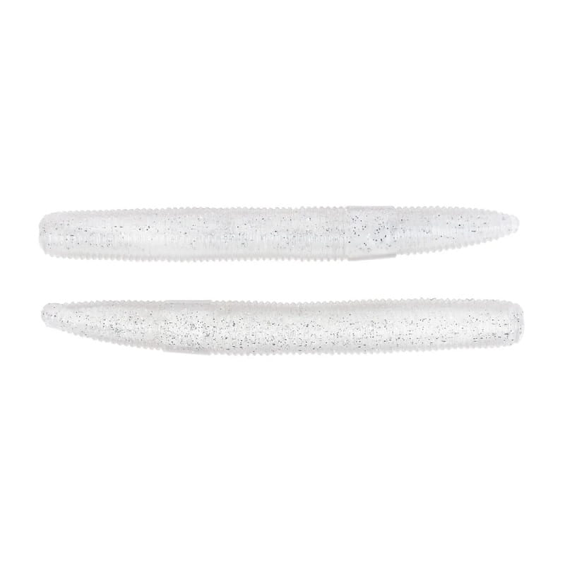 4" STICK WORM- WHITE / ALBINO