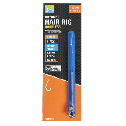 KKH-B BAYONET HAIR RIGS - 4`/10CM - 10 KKH-B (10)