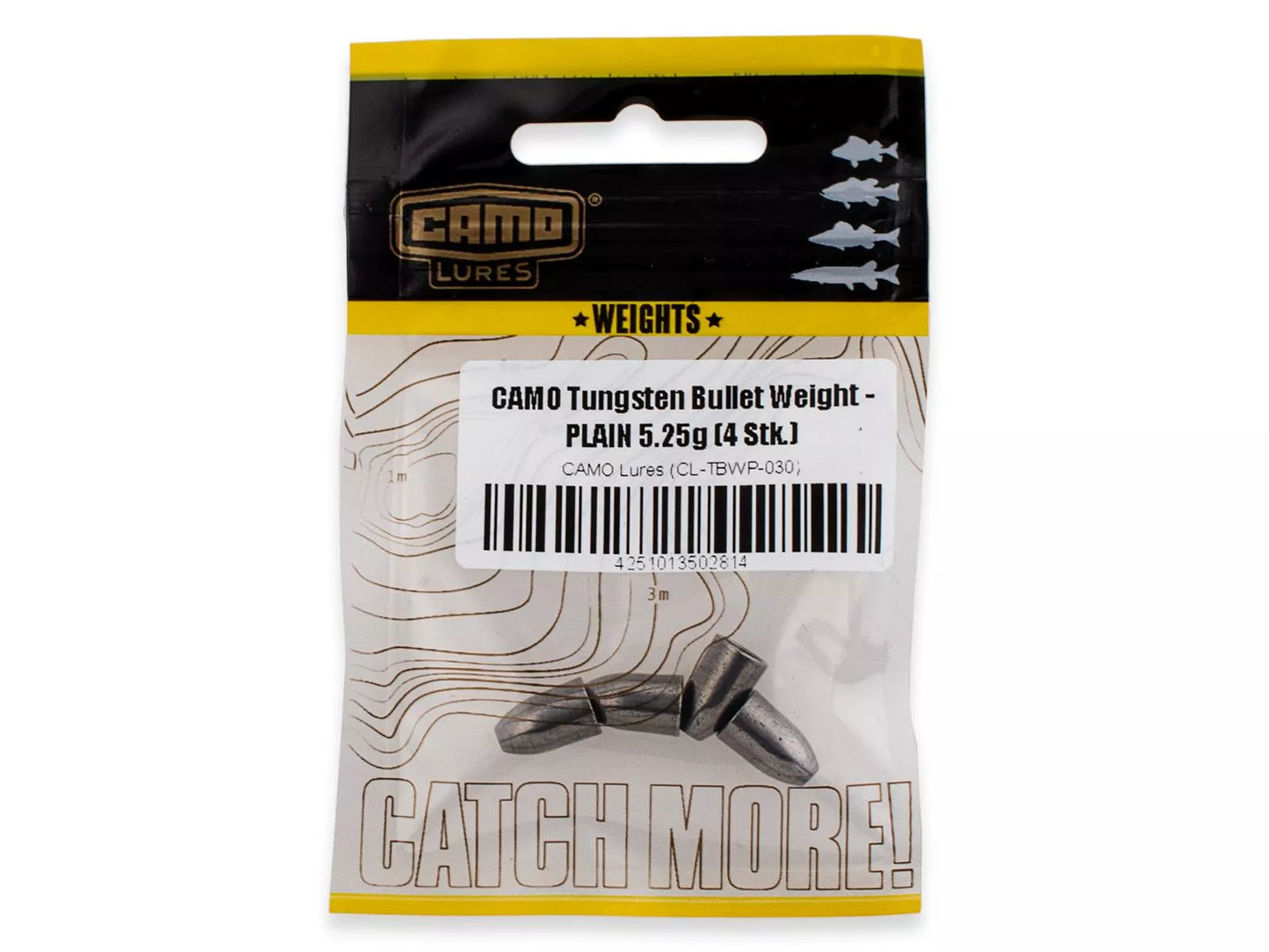 CAMO Tungsten Bullet Weight - PLAIN 1.8g (5 Stk.)