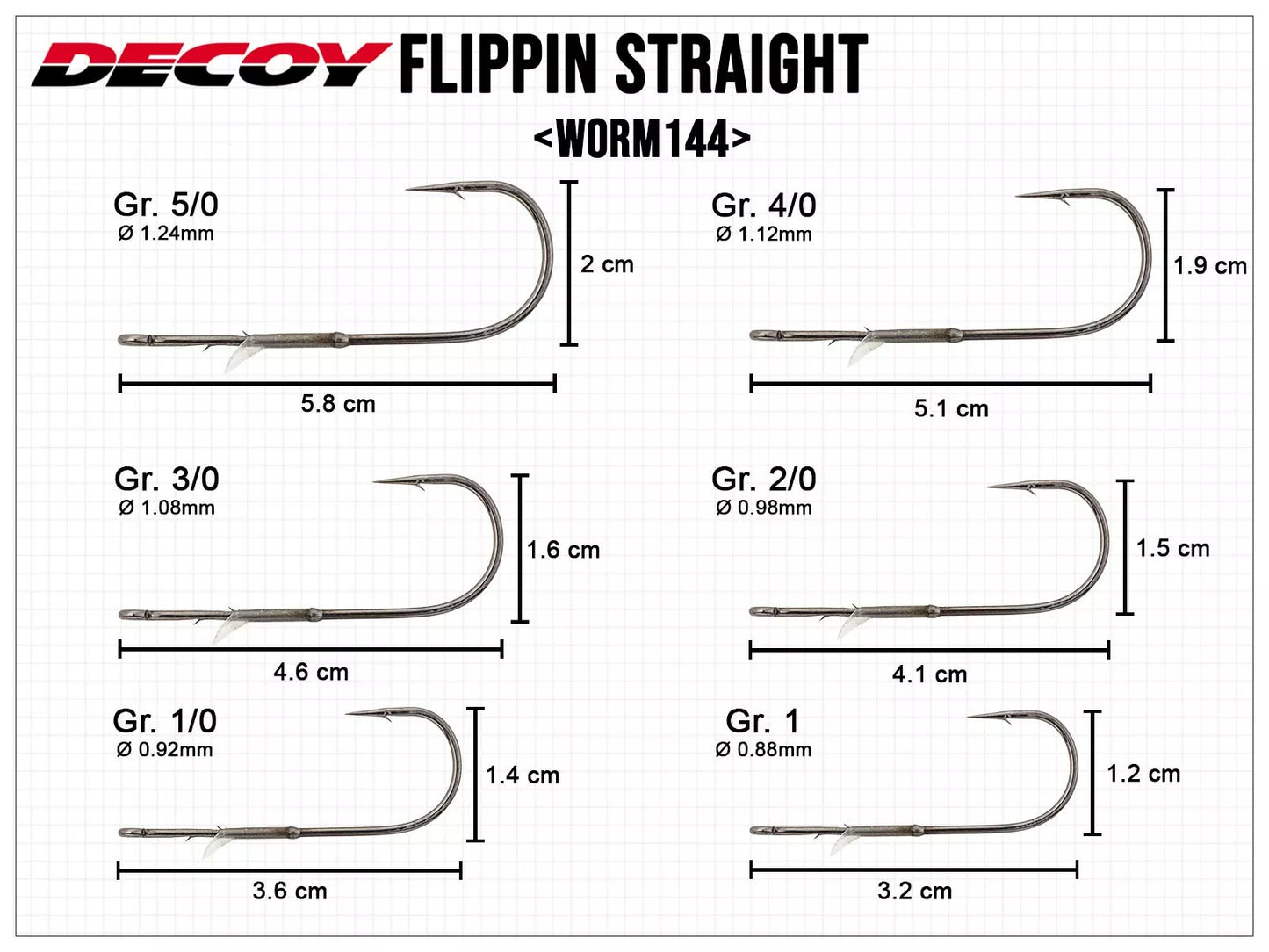 Flippin Straight Worm144 - Gr. 2/0