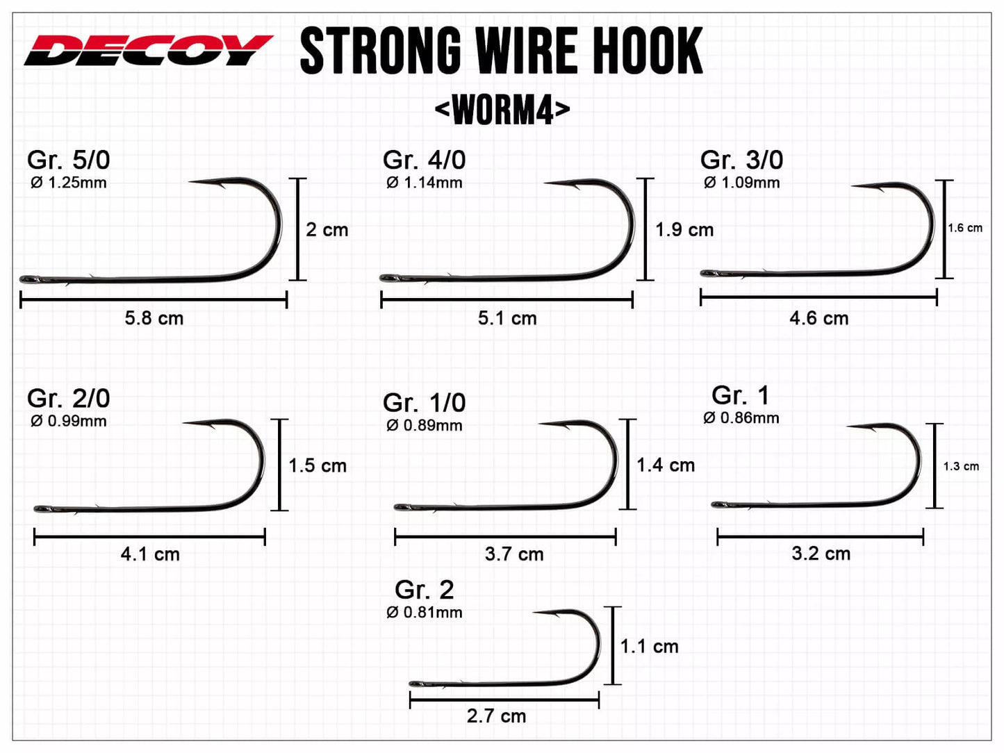 Strong Wire Hook Worm4 - Gr. 5/0